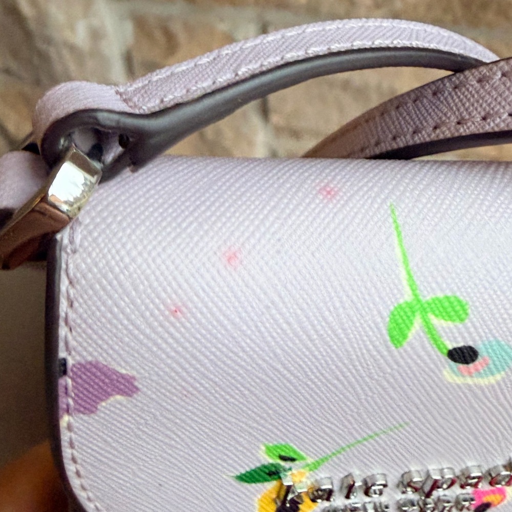 kate spade lilac floral crossbody phone bag - Picture 10 of 16